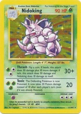 Nidoking Holo Base Set 11/102