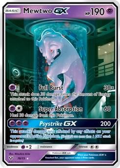 Mewtwo GX Secret Shining Holo Secret Legends 78/73