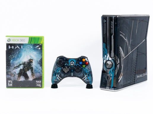 Xbox 360 S Console Halo 4 Edition, Condition: Halo 4 Edition Black Controller