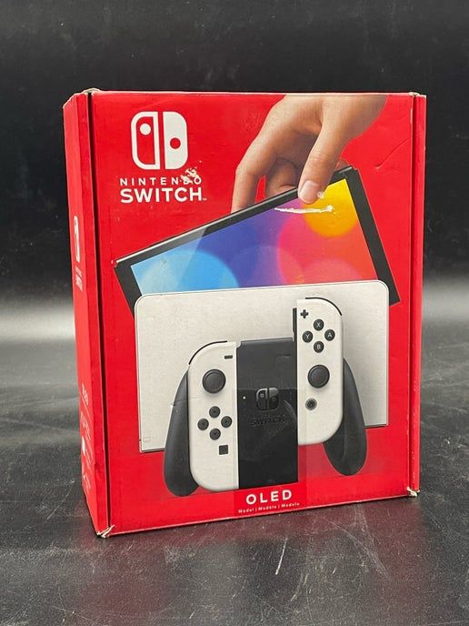 Switch OLED Console, Condition: White CIB
