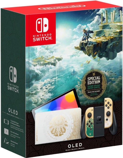 Switch OLED Console Zelda Tears of the Kingdom Edition, Condition: CIB