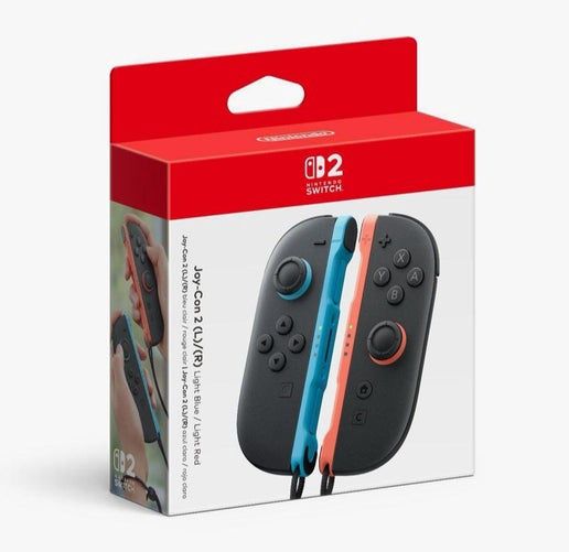 Switch Joy Con 2 Controller, Condition: Light Blue &amp; Light Red