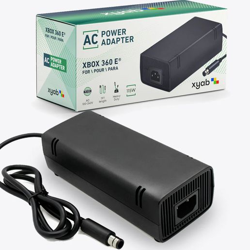 3rd Party Xbox 360 E Power Adapter, Condition: XYAB