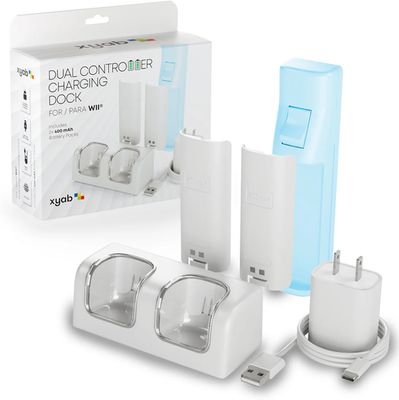 Battery Kit Dual Controller Charging Dock for Wii