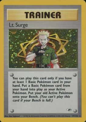 Lt. Surge Holo Gym Heroes 17/132