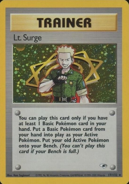 Lt. Surge Holo Gym Heroes 17/132