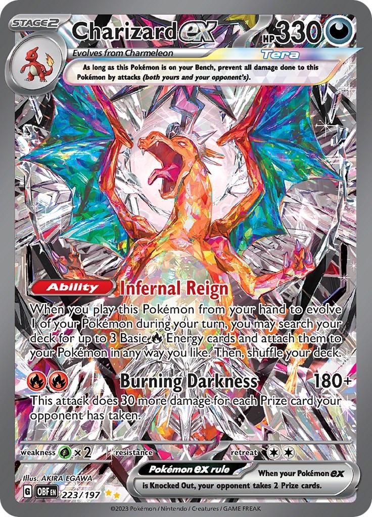 Charizard EX Full Art Holo Obsidian Flames 223/197