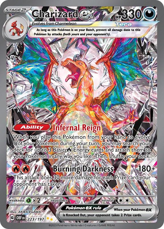 Charizard EX Full Art Holo Obsidian Flames 223/197