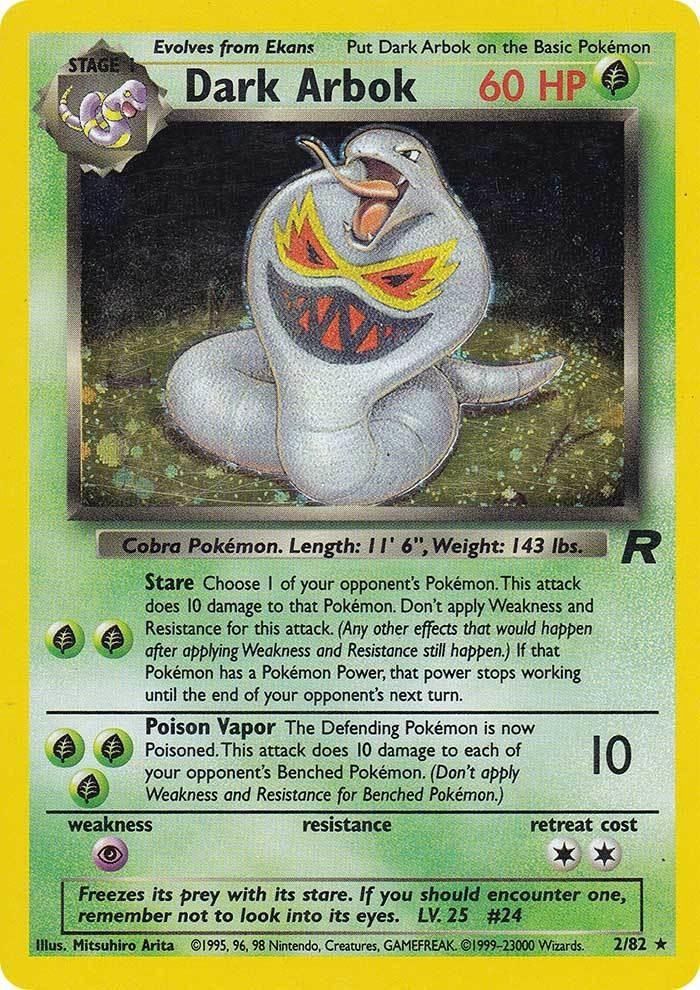 Dark Arbok Holo Team Rocket 2/82