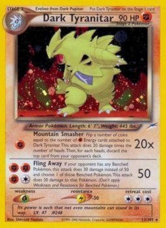 Dark Tyranitar Holo Neo Destiny 11/105