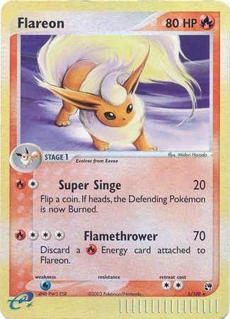 Flareon Reverse Holo Sandstorm 5/100