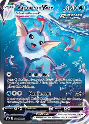 Vaporeon VMAX Full Art Holo Promo SWSH182
