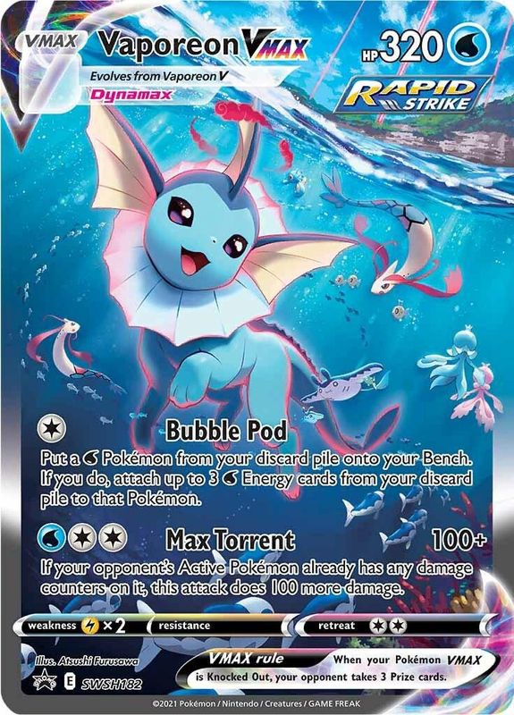 Vaporeon VMAX Full Art Holo Promo SWSH182