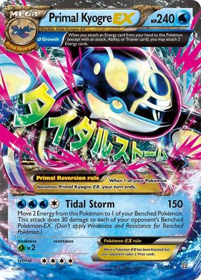 Primal Kyogre EX Holo Primal Clash 55/160