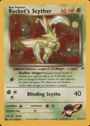 Rocket's Scyther Holo Gym Heroes 13/132
