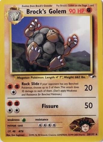 Brock&#39;s Golem Gym Heroes 20/132
