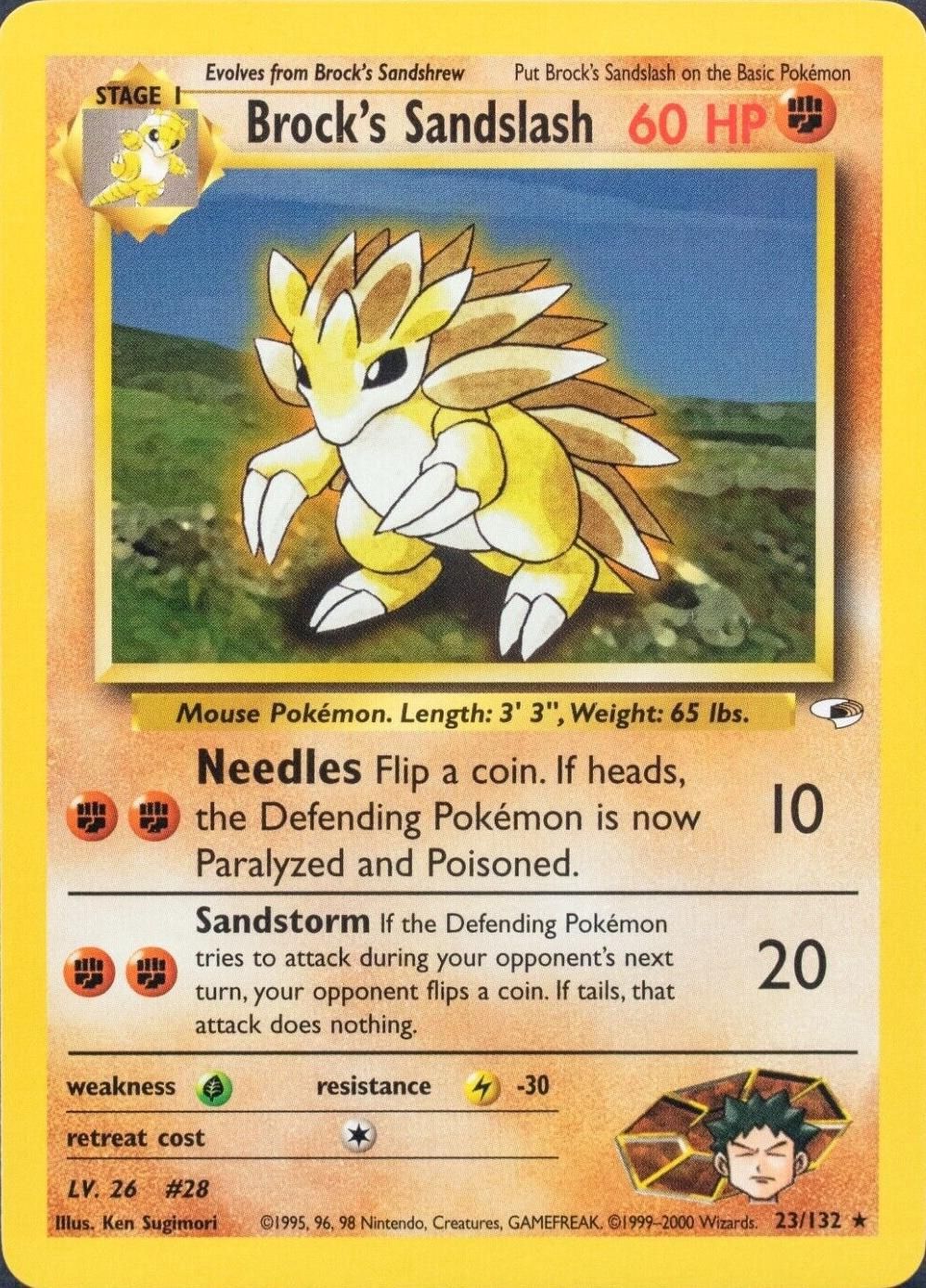 Brock&#39;s Sandslash Gym Heroes 23/132