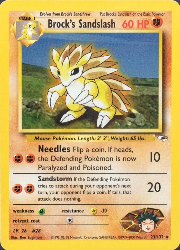 Brock&#39;s Sandslash Gym Heroes 23/132
