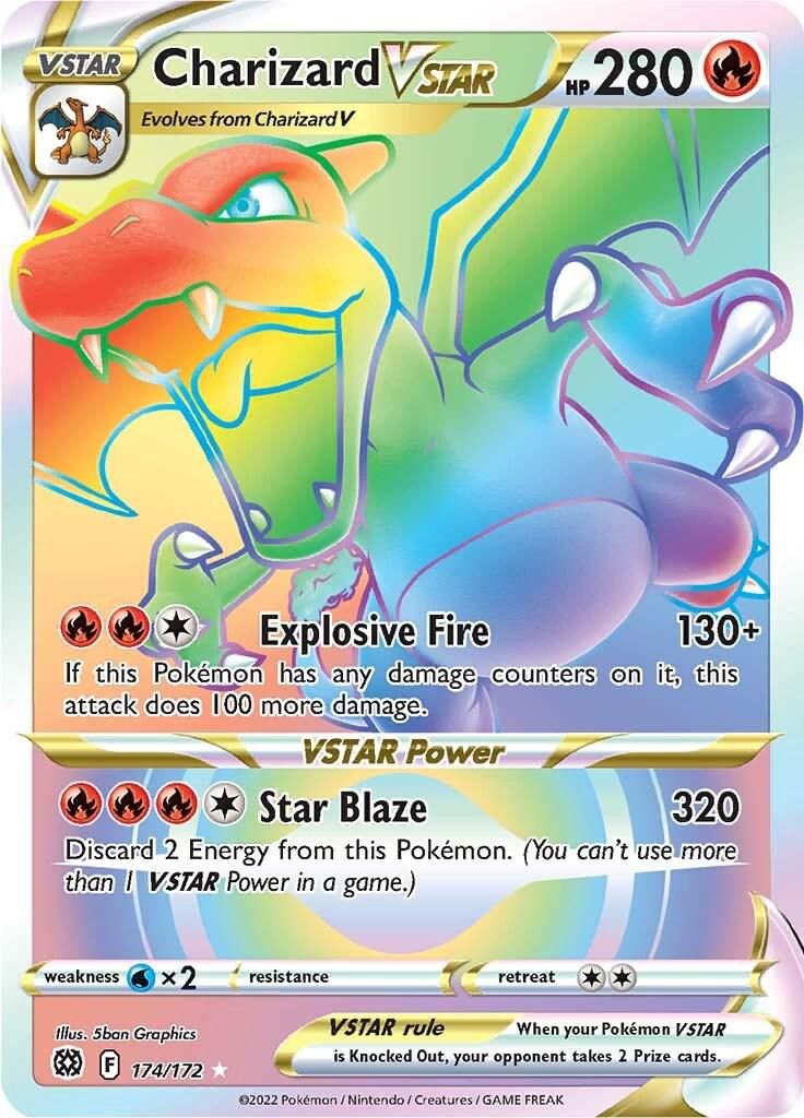 Charizard VSTAR Full Art Secret Holo Brilliant Stars 174/172