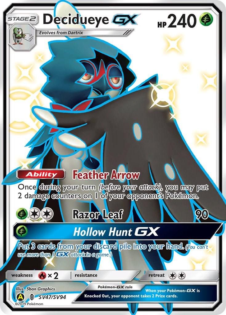 Decidueye GX Full Art Holo Hidden Fates SV47/SV94