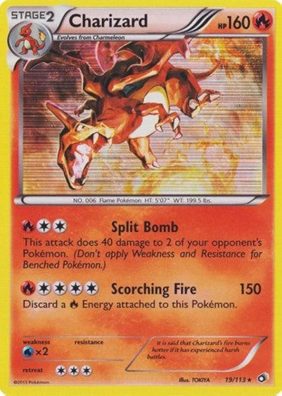 Charizard Holo Legendary Treasures 19/113