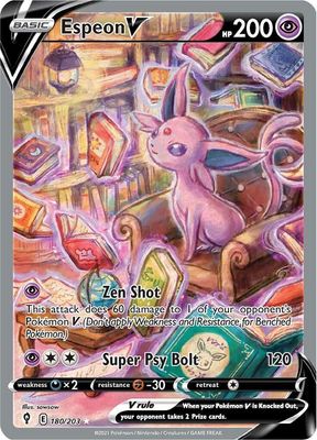 Espeon V Full Art Holo Evolving Skies 180/203