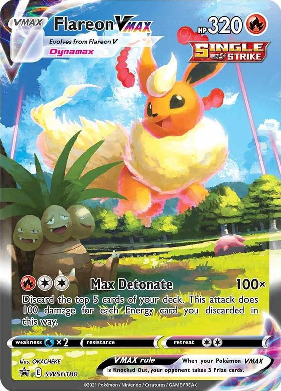 Flareon VMAX Full Art Holo Promo SWSH180