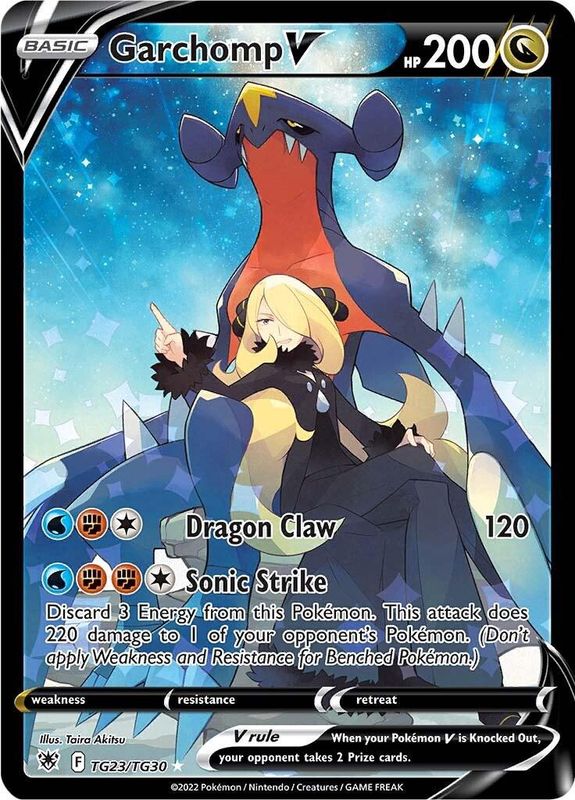 Garchomp V Full Art Holo Astral Radiance TG23/TG30