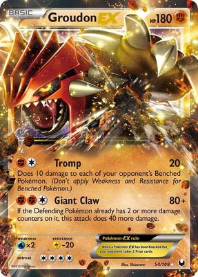 Groudon EX Holo Dark Explorers 54/108