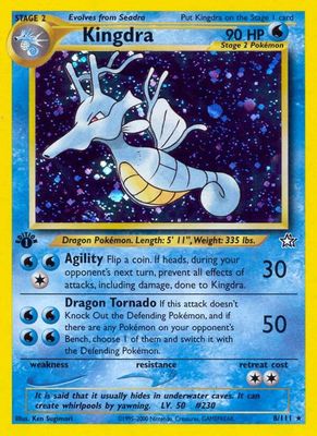 Kingdra 1st Edition Holo Neo Genesis 8/111