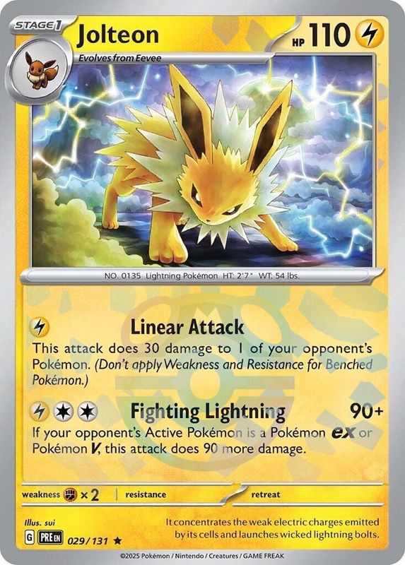 Jolteon Master Ball Reverse Holo Prismatic Evolutions 29/131