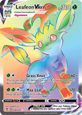 Leafeon VMAX Full Art Holo Evolving Skies 204/203