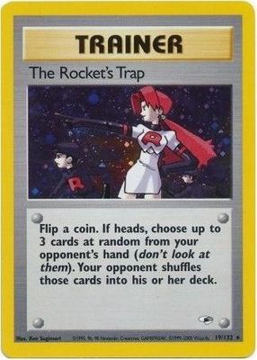 The Rocket's Trap Holo Gym Heroes 19/132