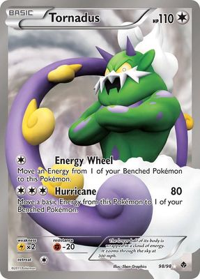 Tornadus  Full Art Holo Emerging Powers 98/98