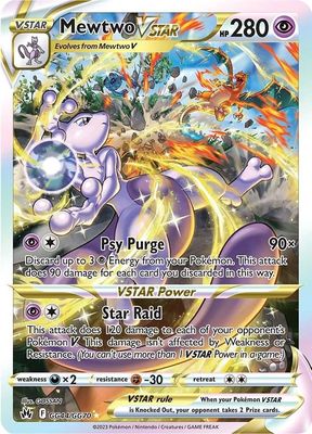 Mewtwo VSTAR Holo Crown Zenith GG44/GG70