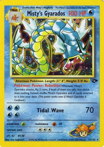 Misty&#39;s Gyarados Holo Gym Challenge 13/132