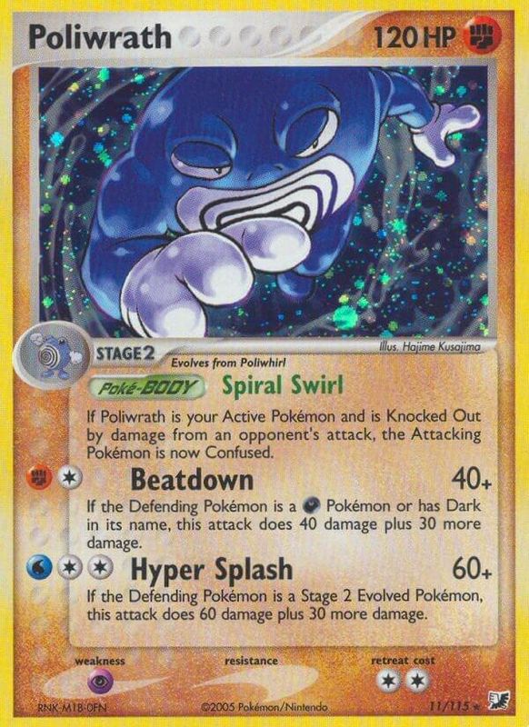 Poliwrath Holo Unseen Forces 11/115