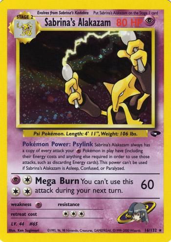 Sabrina&#39;s Alakazam Holo Gym Challenge 16/132