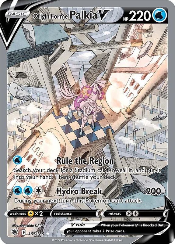 Origin Forme Palkia V Full Art Holo 167/189