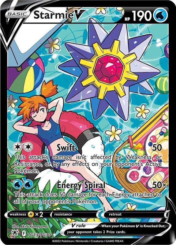 Starmie V Full Art Holo Astral Radiance TG13/TG30