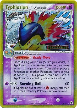 Typhlosion Delta Species Stamped Holo Dragon Frontiers 12/101