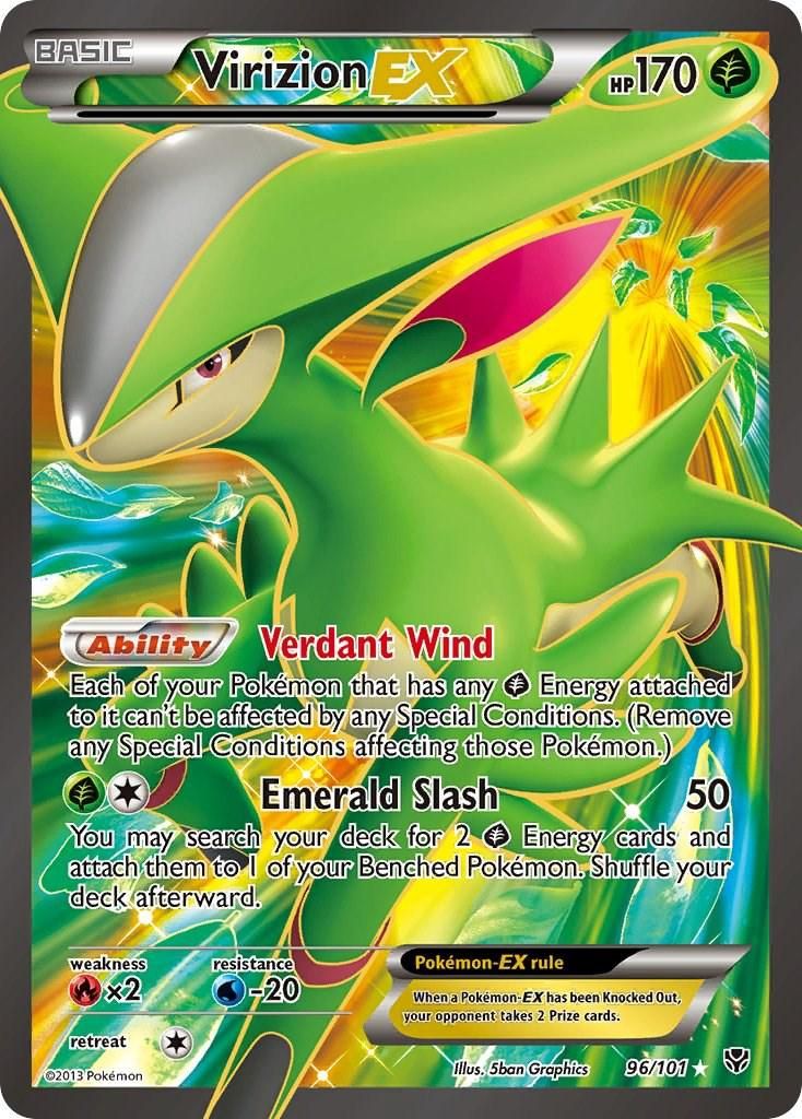 Virizion EX Full Art Holo Plasma Blase 96/101