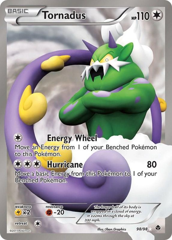 Tornadus  Full Art Holo Emerging Powers 98/98