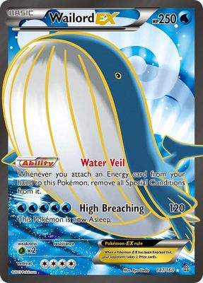 Wailord EX Full Art Holo Primal Clash 147/160