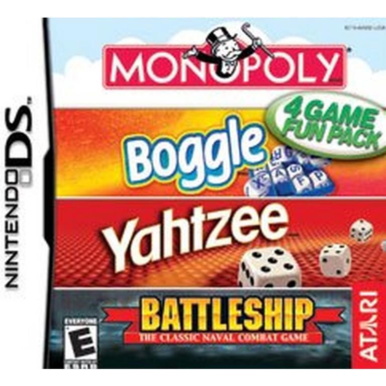 Monopoly Boggle Yahtzee Battleship for DS