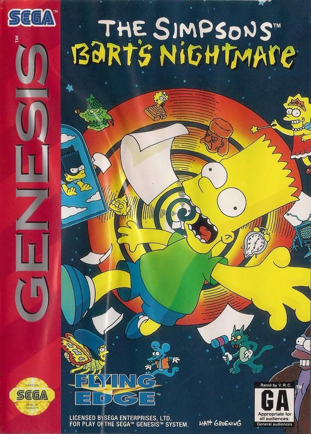 The Simpsons Bart&#39;s Nightmare for Genesis