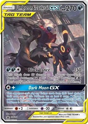 Umbreon &amp; Darkrai GX Full Art Holo Promo SM241