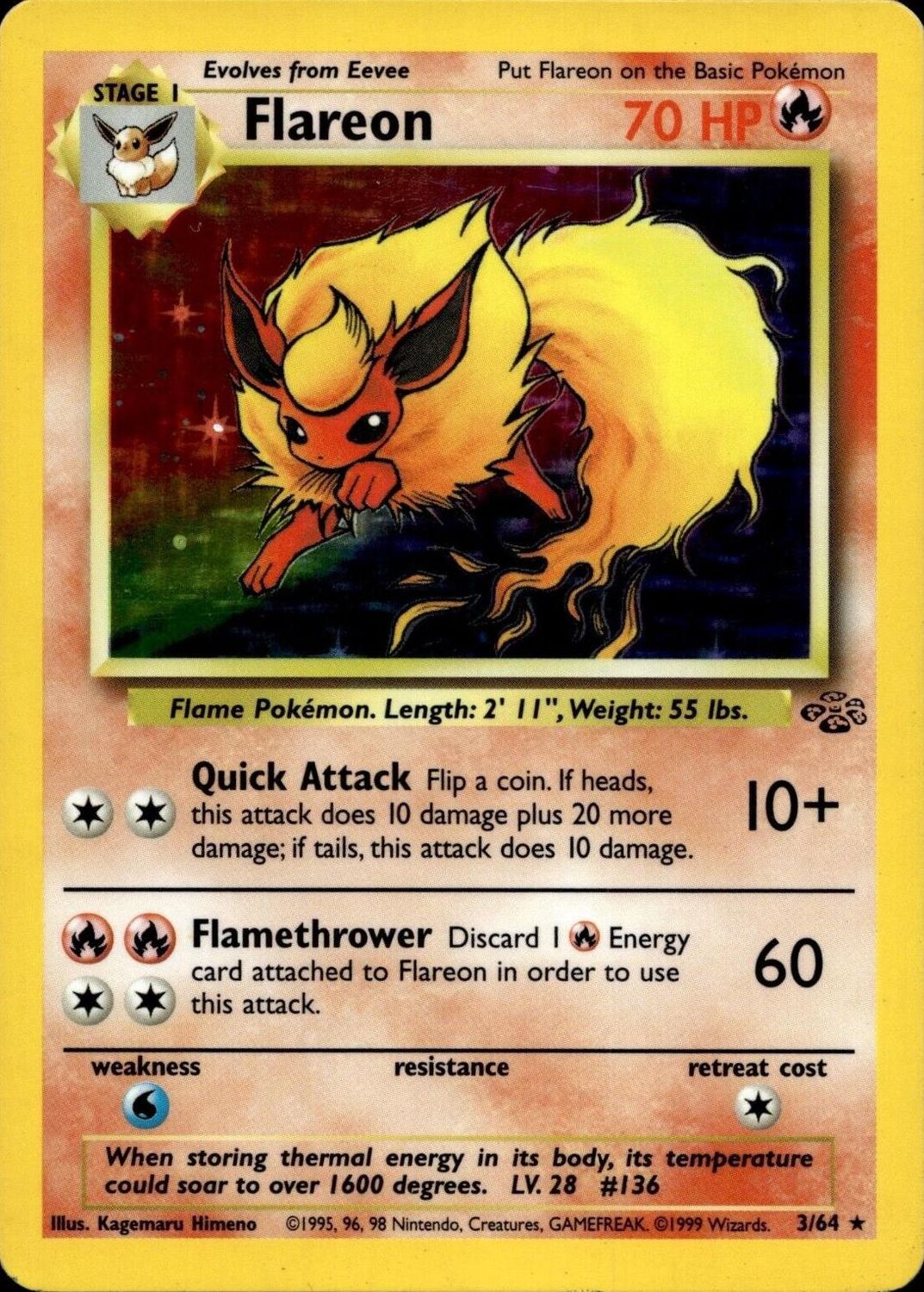 Flareon Holo Jungle 3/64