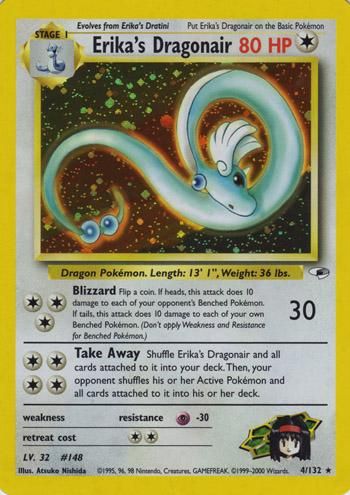 Erika's Dragonair Holo Gym Heroes 4/132