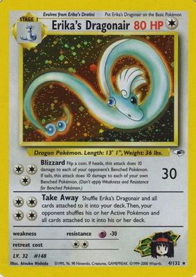 Erika's Dragonair Holo Gym Heroes 4/132